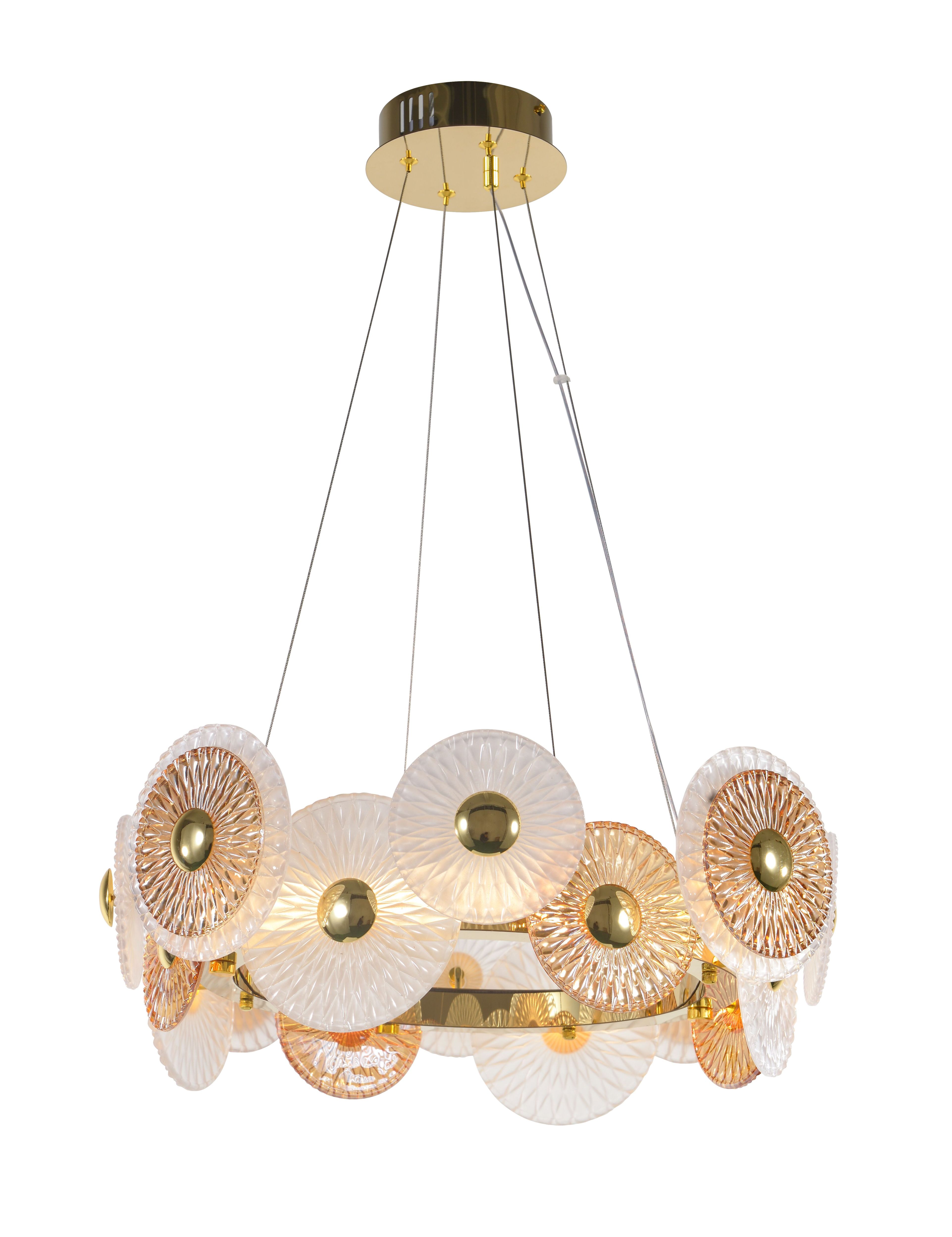 5850E/48W GOLD+CLEAR+AMBER (1) Потолочный светильник NW