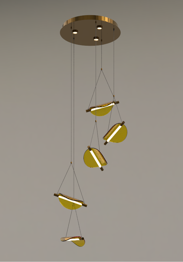 20124MD-45 AMBER GLASS (1) Подвесной светильник NW